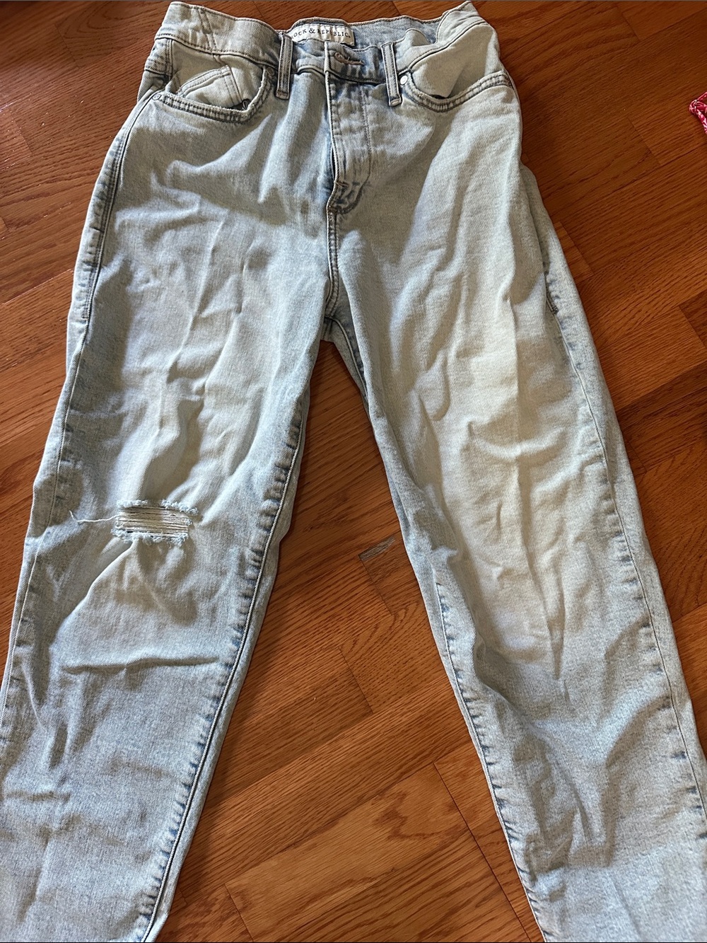 Rock & Republic Light Blue Slim Straight Jeans